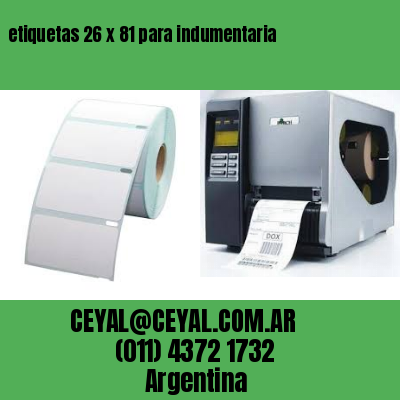 etiquetas 26 x 81 para indumentaria