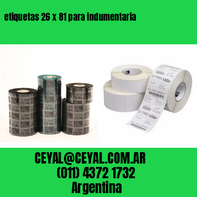 etiquetas 26 x 81 para indumentaria