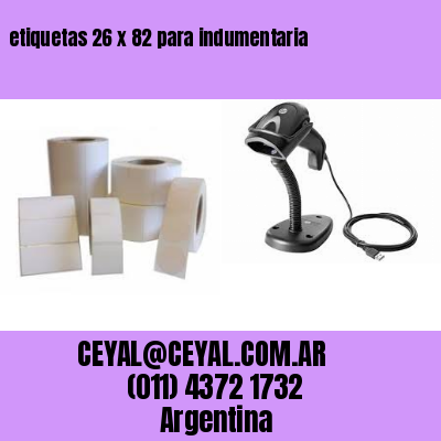 etiquetas 26 x 82 para indumentaria