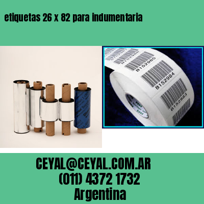 etiquetas 26 x 82 para indumentaria