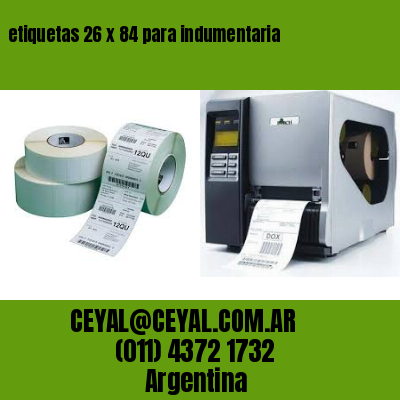 etiquetas 26 x 84 para indumentaria