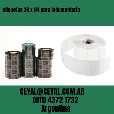 etiquetas 26 x 84 para indumentaria