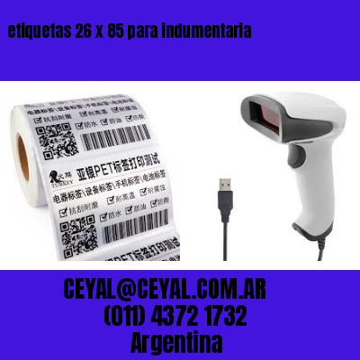etiquetas 26 x 85 para indumentaria