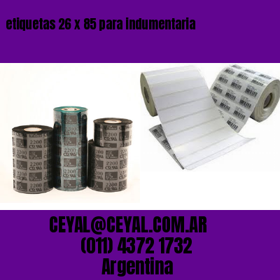 etiquetas 26 x 85 para indumentaria