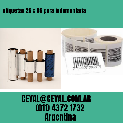 etiquetas 26 x 86 para indumentaria