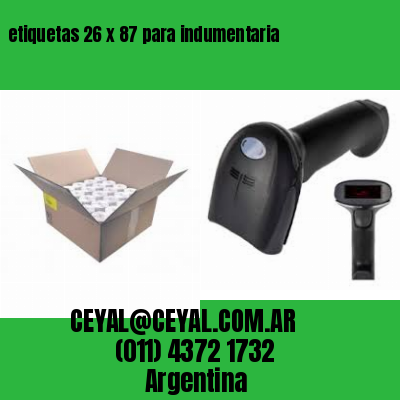 etiquetas 26 x 87 para indumentaria