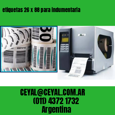 etiquetas 26 x 88 para indumentaria