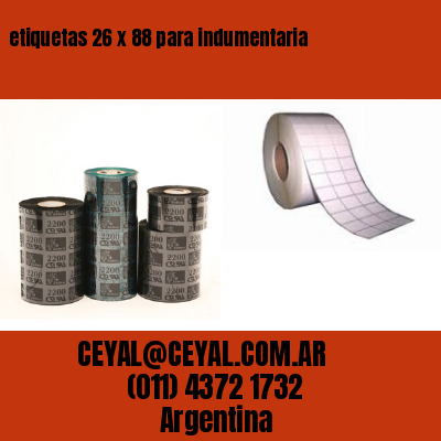 etiquetas 26 x 88 para indumentaria