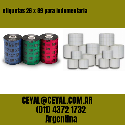 etiquetas 26 x 89 para indumentaria