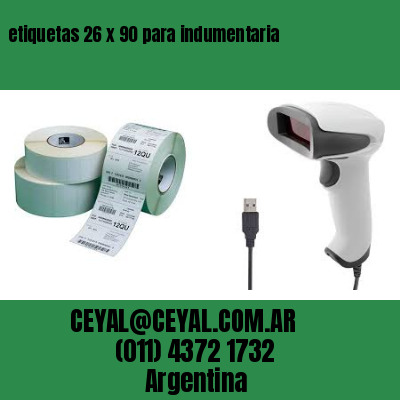 etiquetas 26 x 90 para indumentaria