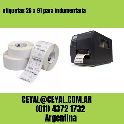 etiquetas 26 x 91 para indumentaria