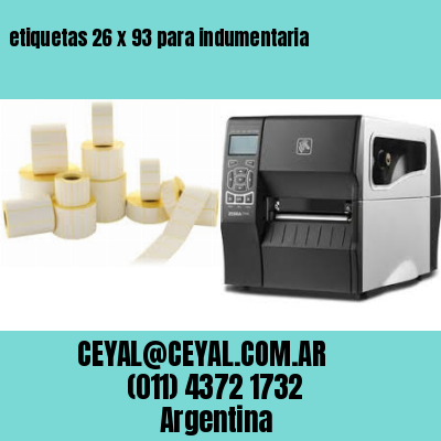 etiquetas 26 x 93 para indumentaria