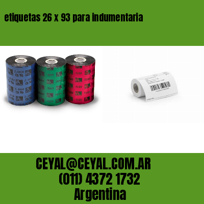 etiquetas 26 x 93 para indumentaria