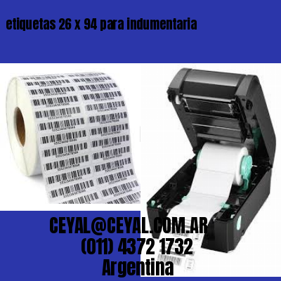 etiquetas 26 x 94 para indumentaria