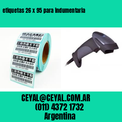 etiquetas 26 x 95 para indumentaria