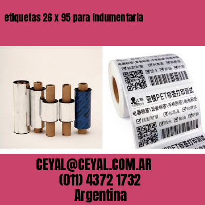 etiquetas 26 x 95 para indumentaria