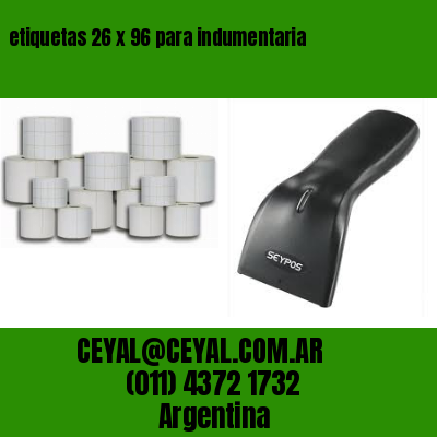 etiquetas 26 x 96 para indumentaria