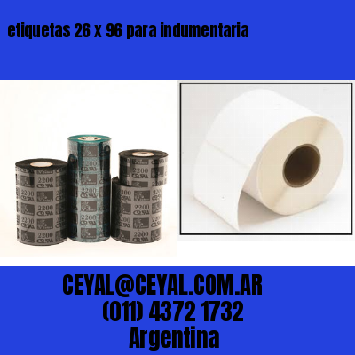 etiquetas 26 x 96 para indumentaria