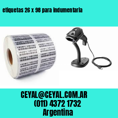 etiquetas 26 x 98 para indumentaria