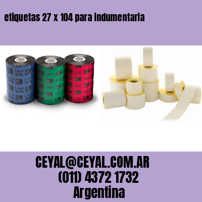 etiquetas 27 x 104 para indumentaria