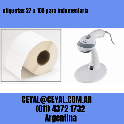 etiquetas 27 x 105 para indumentaria