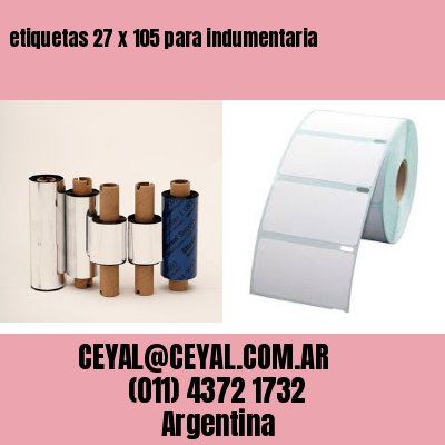 etiquetas 27 x 105 para indumentaria