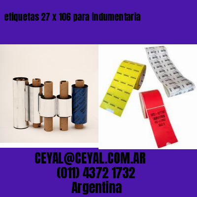 etiquetas 27 x 106 para indumentaria
