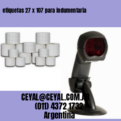 etiquetas 27 x 107 para indumentaria