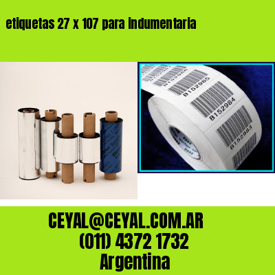 etiquetas 27 x 107 para indumentaria