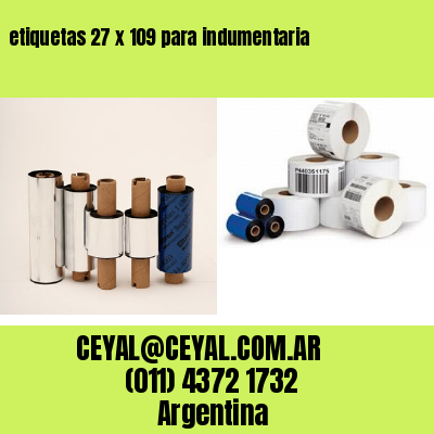 etiquetas 27 x 109 para indumentaria
