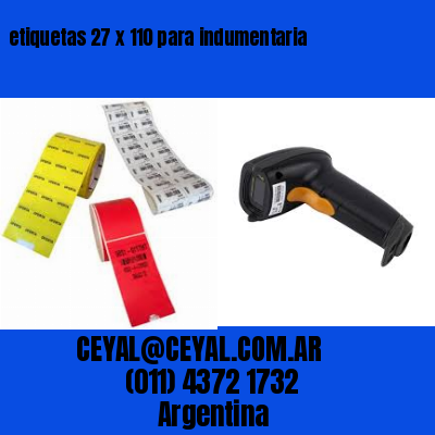 etiquetas 27 x 110 para indumentaria