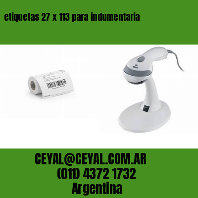 etiquetas 27 x 113 para indumentaria