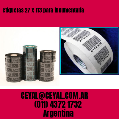etiquetas 27 x 113 para indumentaria