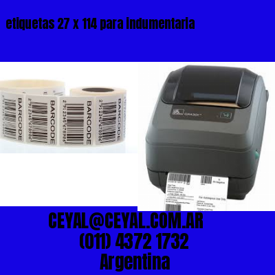 etiquetas 27 x 114 para indumentaria