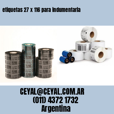 etiquetas 27 x 116 para indumentaria