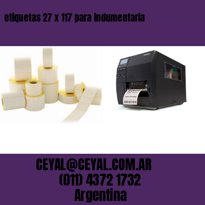 etiquetas 27 x 117 para indumentaria