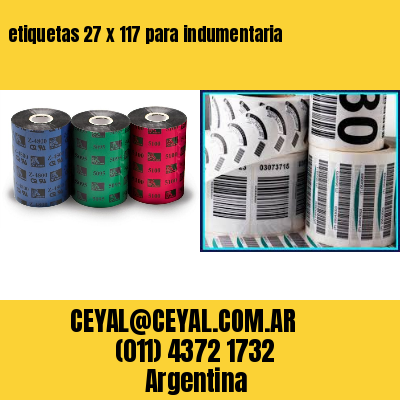 etiquetas 27 x 117 para indumentaria