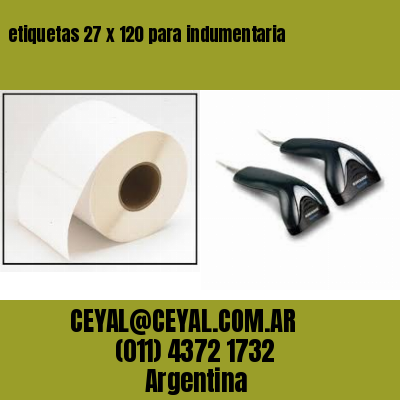 etiquetas 27 x 120 para indumentaria