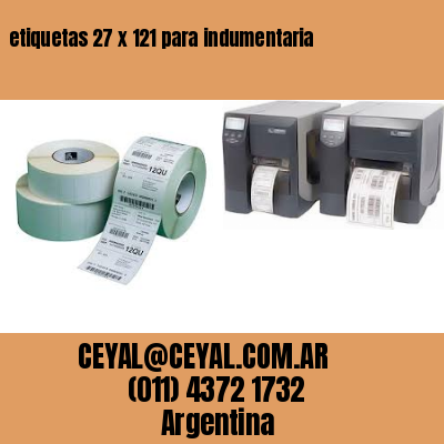 etiquetas 27 x 121 para indumentaria