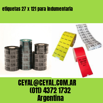 etiquetas 27 x 121 para indumentaria