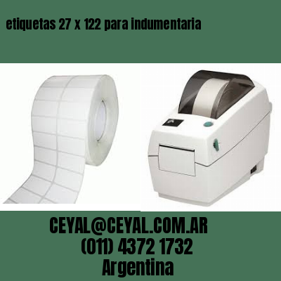 etiquetas 27 x 122 para indumentaria