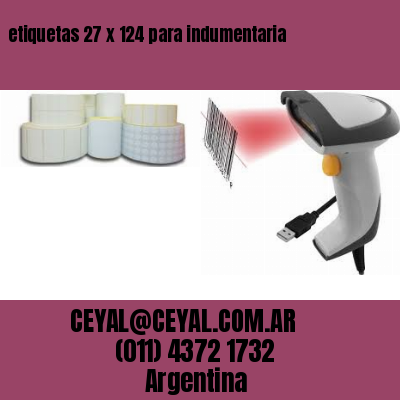 etiquetas 27 x 124 para indumentaria