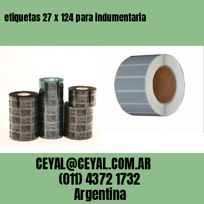 etiquetas 27 x 124 para indumentaria