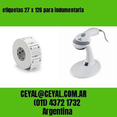 etiquetas 27 x 126 para indumentaria