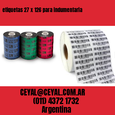 etiquetas 27 x 126 para indumentaria