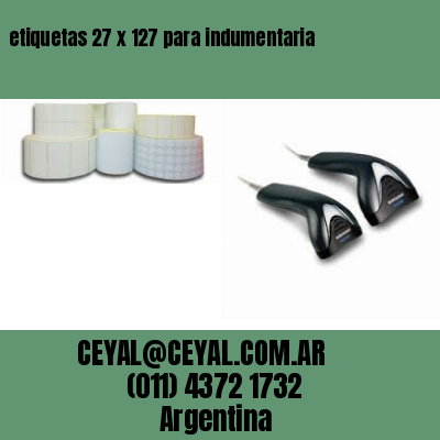 etiquetas 27 x 127 para indumentaria