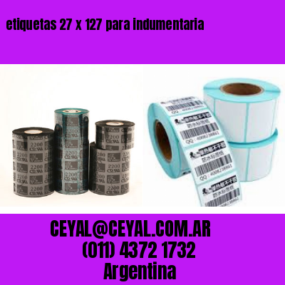 etiquetas 27 x 127 para indumentaria