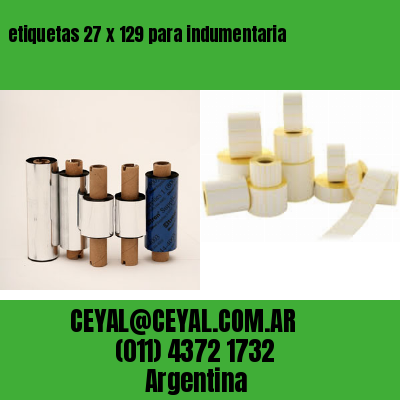 etiquetas 27 x 129 para indumentaria