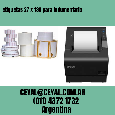 etiquetas 27 x 130 para indumentaria