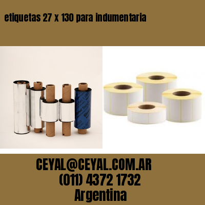 etiquetas 27 x 130 para indumentaria